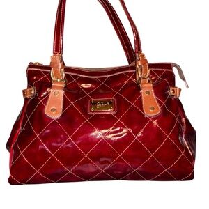 Cavalcanti Gorgeous Red Patent Leather Shoulder Bag